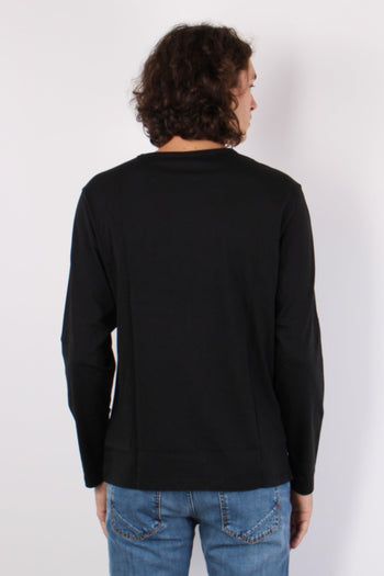 T-shirt Basica Manica Lunga Nero - 3