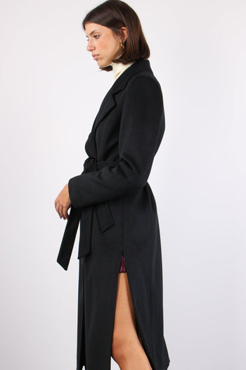 Cappotto Vestaglia Spacchi Nero - 5