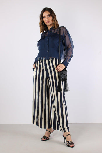 Colomba Camicia Seta Blu - 2
