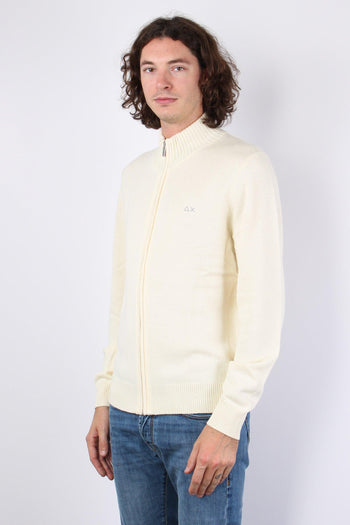 Maglia Lana Full Zip Bianco - 5