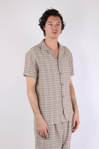 Camicia Tessuto Lavorato Sabbia - 6