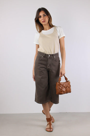 T-shirt Canotta Sovrapposta Bianco/beige - 5