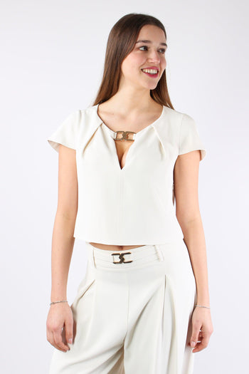 Capucine Top Corto Placca Ivory - 6