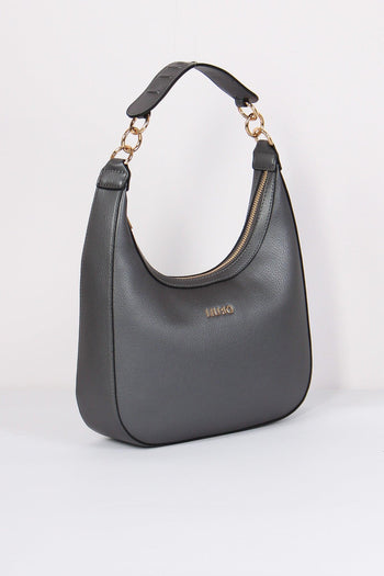 Borsa Hobo Tracolla Logo Antracite Met - 4