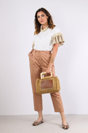 Pantalone Gamba Dritta Elastic Nude - 5