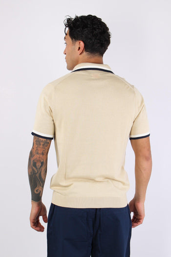 Polo Derby Filo Riga Contrasto Beige - 4
