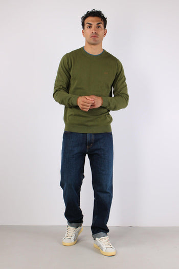 Maglia Collo Contrasto Verde - 5