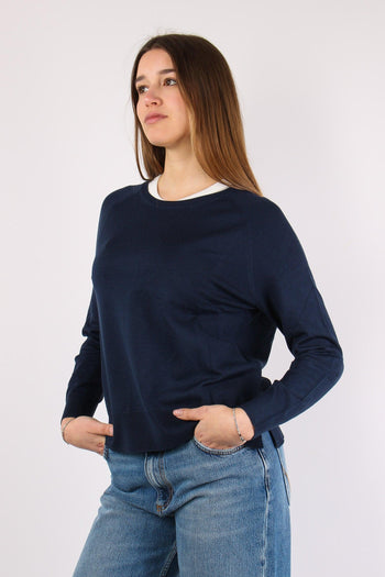 Maglia Manica Reglan Blu - 3