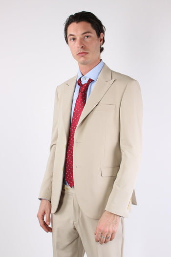Abito Misto Lana Slim Beige - 3