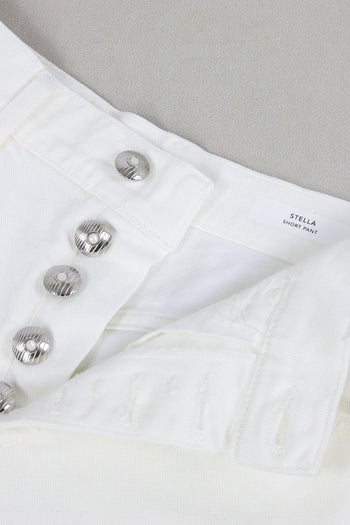 Stella Short Denim Bottone Gioiello Latte - 9