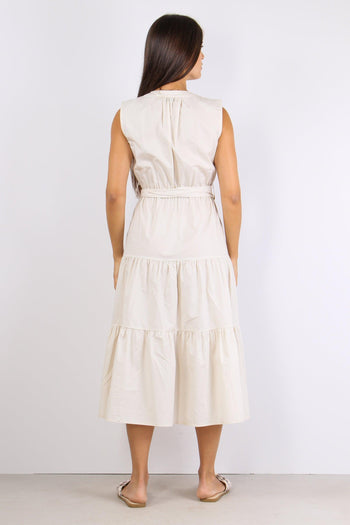 Abito Lungo Balze Cintura Ghiaccio - 3