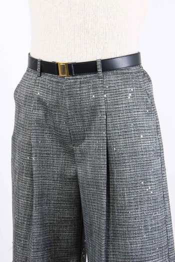 Bermuda Inserto Paillettes Grigio - 7