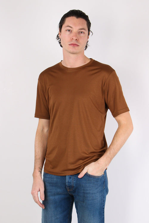 Apf18 T-shirt Basica Tencel Bruciato