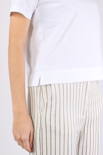 T-shirt Logo Manica Corta Bianco - 8