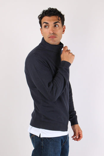 Full Zip Punto Riso Navy Blue - 4