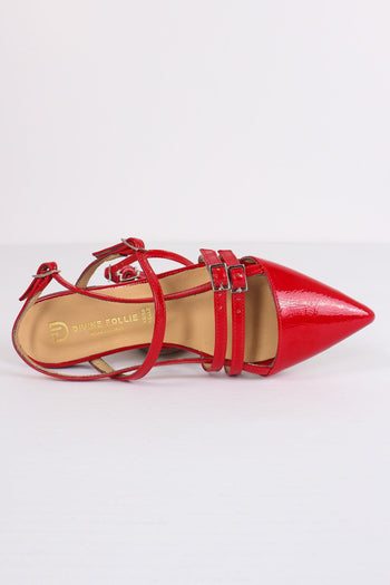Slingback Cinturini Rosso - 6