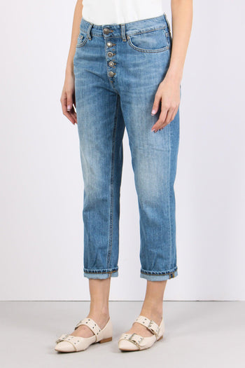 Koons Denim Bottone Gioiello Denim Medio - 3