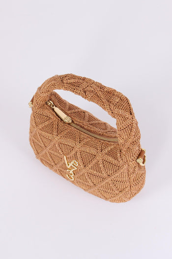 Dalia Mini Hobo Intreccio Croc Cuoio - 6