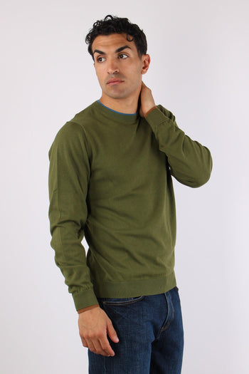 Maglia Collo Contrasto Verde - 3