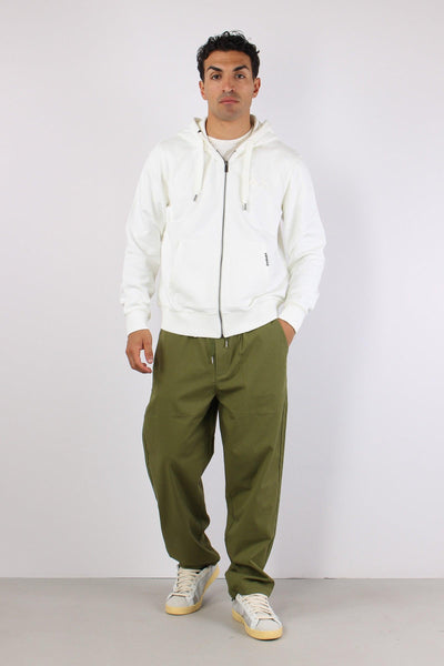 Felpa Full Zip Delavee Bianco