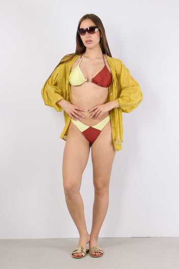 Bikini Triangolo Bicolore Ruggine/oro - 5