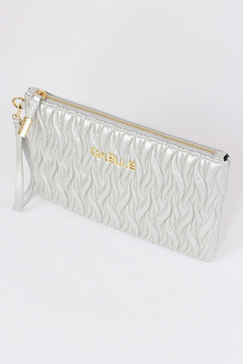 Pochette Matelasse Plisse Argento - 5