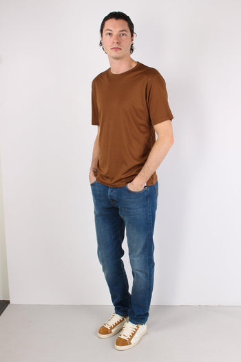 Apf18 T-shirt Basica Tencel Bruciato - 5