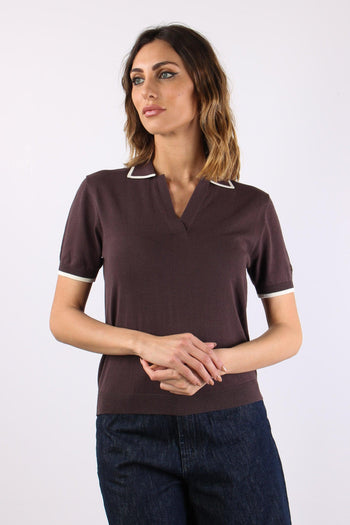 Polo Derby Profilo Contrasto Moro/beige - 2