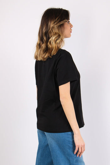 T-shirt Stampa Strass Nero Panther - 6