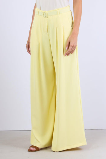 Pantalone Pences Fluido Cintur Giallo Banana - 3