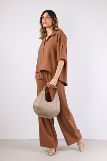 Pantalone Elastico Tencel Moka - 5