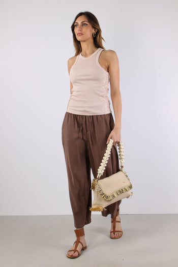 Pantalone Barrel Modal Cacao - 5