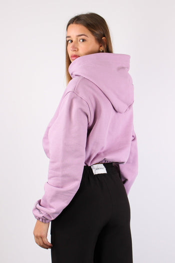 Felpa Corta Cappuccio Glicine - 2