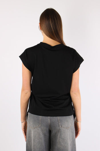 T-shirt Scavo V Over Nero - 5