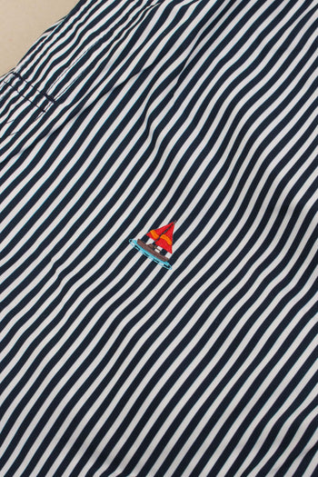 Costume Pantalone Ricamo Navy/bianco - 8