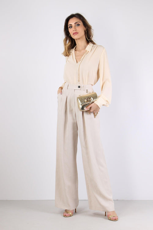 Cloes Pantalone Zampa Tessut Milk