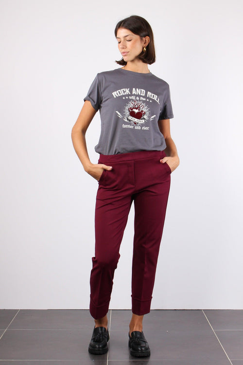 Pantalone Punto Milano Risvolt Bordeaux