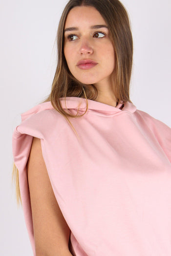 Felpa Over Cappuccio Modal Cipria - 5