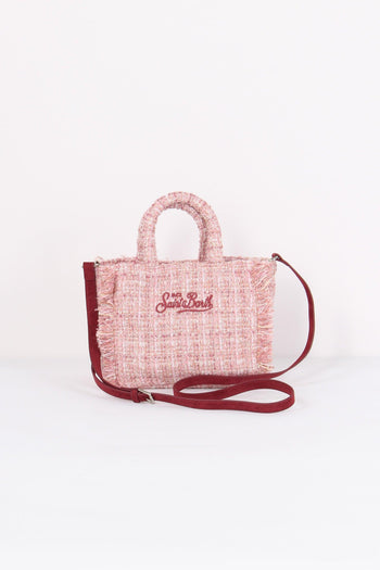 Shopping Mini Scritta Tweed Pink - 3