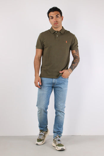 Polo Slim Fit Mesh Canopy Olive - 2