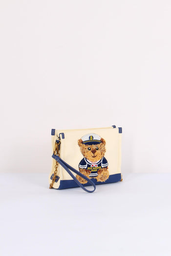 Pochette Canvas Orso Bicolor Blue - 7