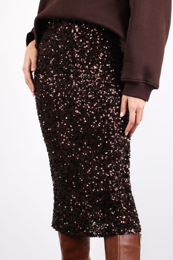 Gonna Tubo Paillettes Moro - 7