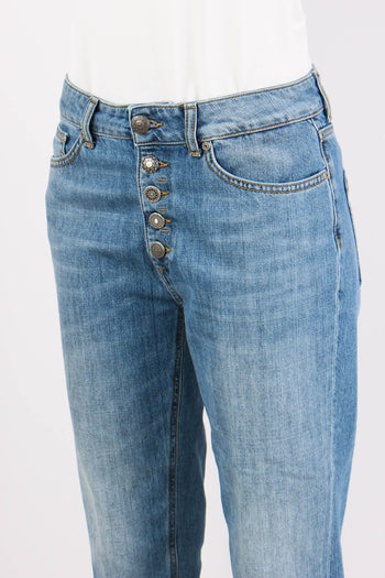 Koons Denim Bottone Gioiello Denim Medio - 6