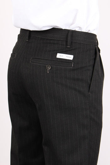 Moka Pantalone Gessato Carbone - 5