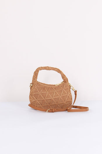 Dalia Mini Hobo Intreccio Croc Cuoio - 3