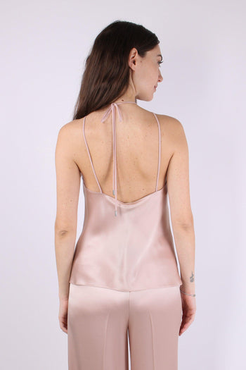 Carota Top Satin Smanicato Rosa Mogano - 4