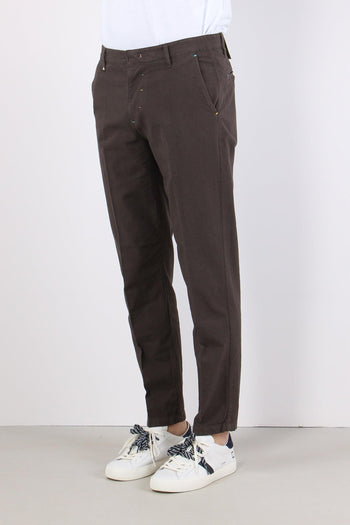 Pantalone Chino Misto Lino Caffe - 3