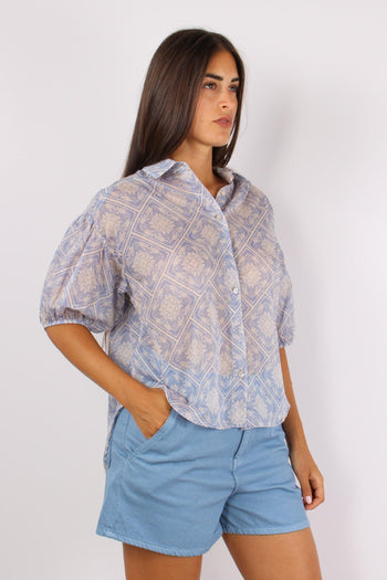 Camicia Manica Sbuffo Azzurro - 6