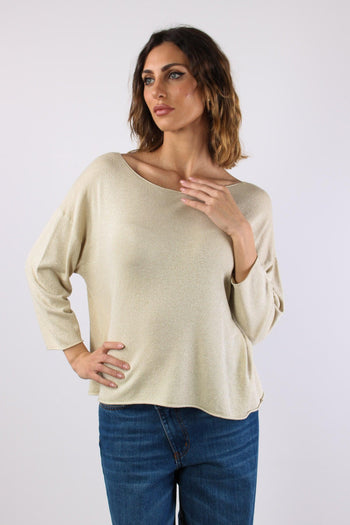 Maglia Scavo Barca Lurex Naturale - 2