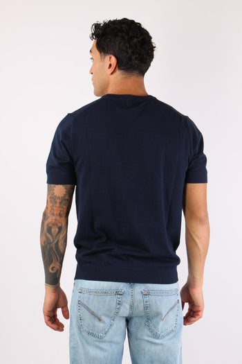 Maglia Girocollo M/m Filo Navy Blue - 5